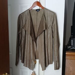 Women's Olive Starlight Drape Front  Jacket
